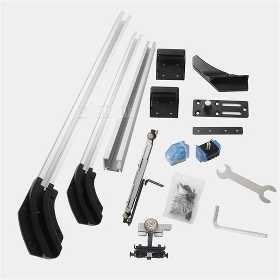Internal Sliding Door Track System, Hidden Flush Door Hardware Kit Sliding Rail For Walk-in Closet & Bedroom Including Door Rails ,Heavy Duty Build
