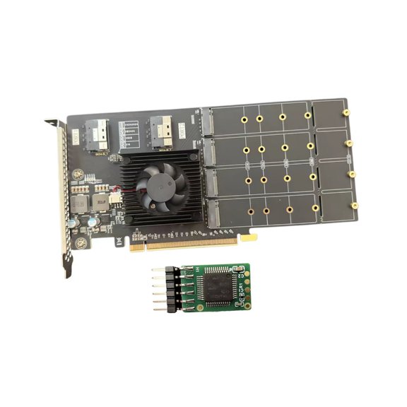 Internal Upgrade Board Bundle, PLX8749 PCIe Expansion Module Package, Desktop Component Format, Multi-Port Layout, 7.67