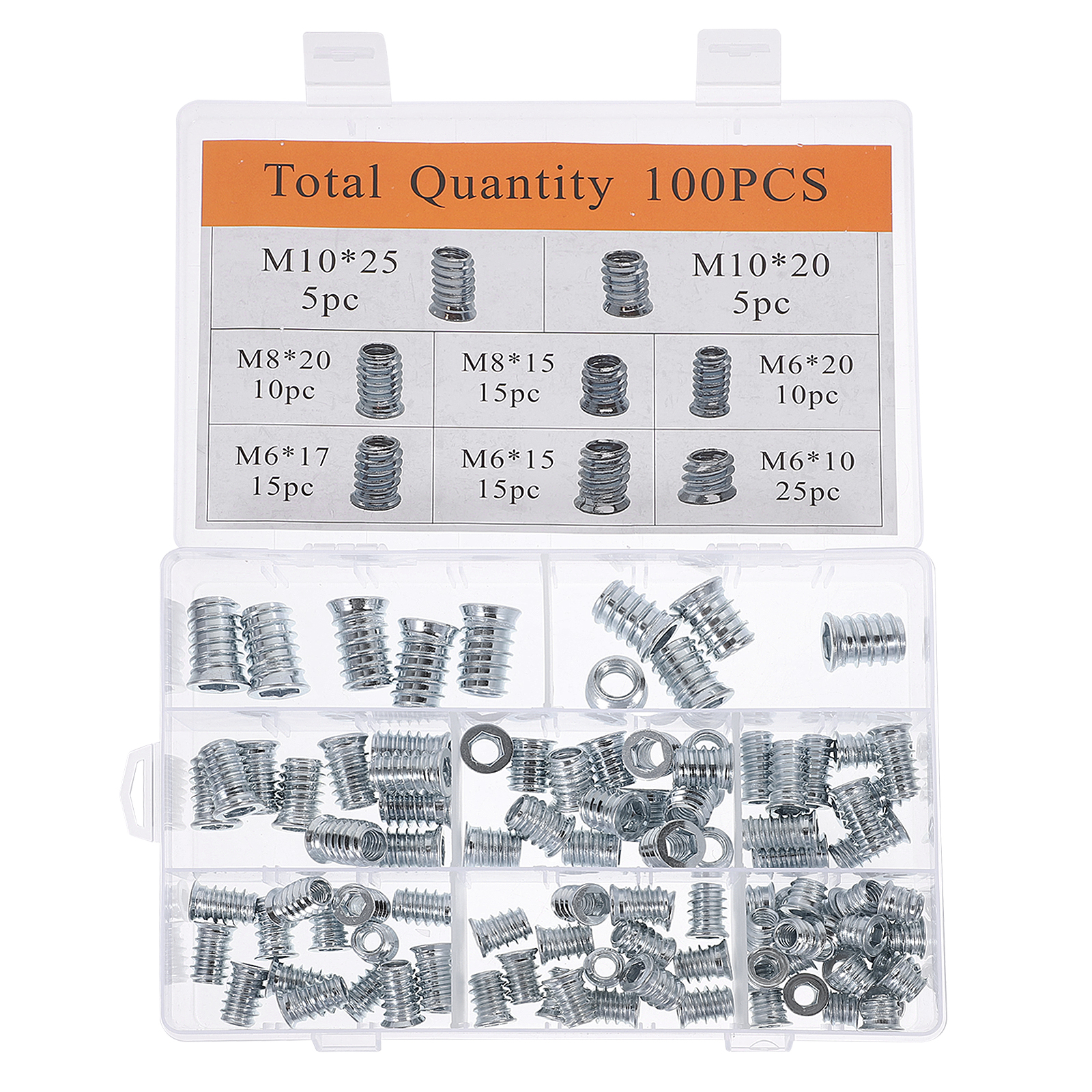 Internal and External Tooth Nut Threaded Inserts for Wood Molding
