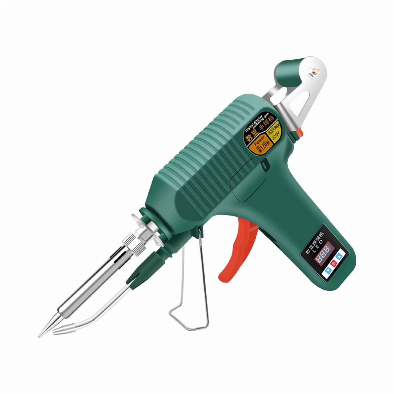 Internal heat digital display manual soldering gun high power 80W handheld automatic tin feeding gun 110V soldering iron electric welding gun + 50 tin wire 5 welding heads