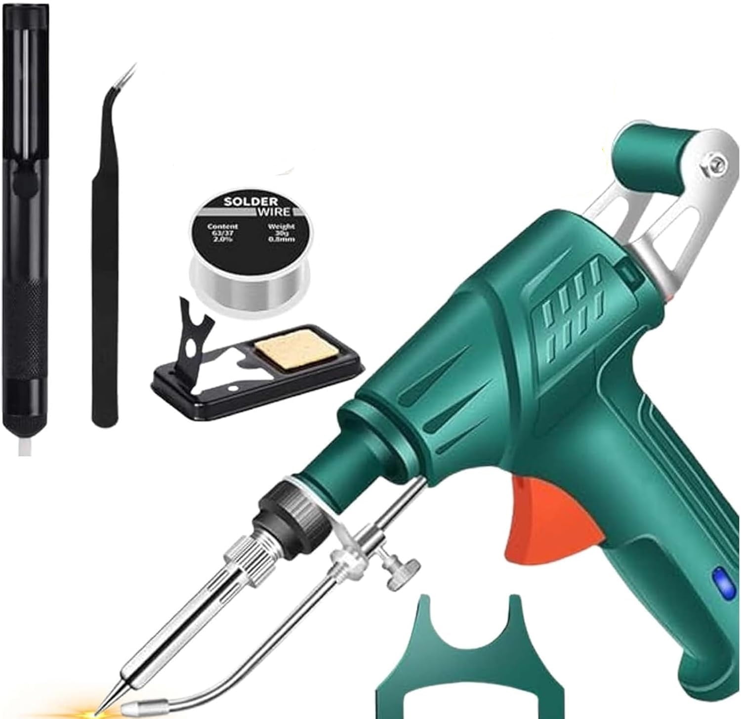 Internally Heated Industrial Welding Tools, Multi-Function Soldering Iron Soldering Gun Set, Automatic Corded Solder Iron Internal Heat, Manual Soldering Gun for Industrial Home DIY (Black)