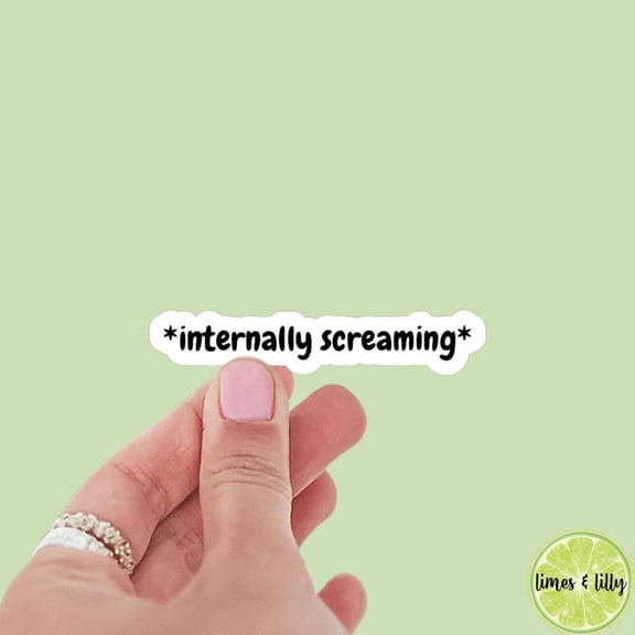 Internally Screaming Bookish Sticker