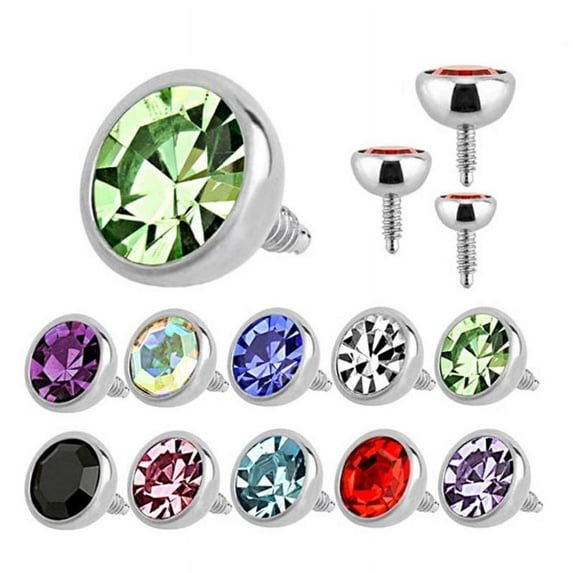 Internally Threaded 16G Surgical Steel Round Press-Fit Labret Top