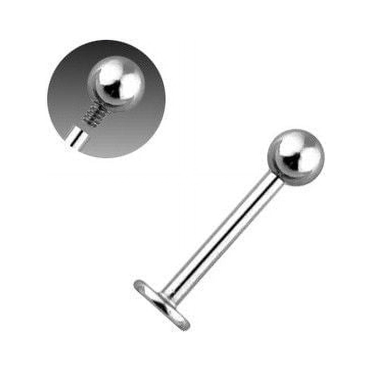 Internally Threaded Labret 16G/14G with Ball Bead