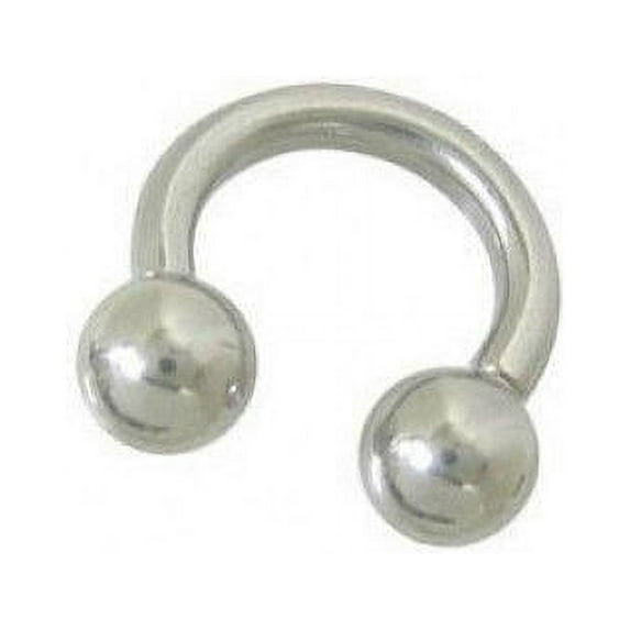 Internally Threaded Surgical Steel Horse Shoe Ring 2G/4G with Ball Beads