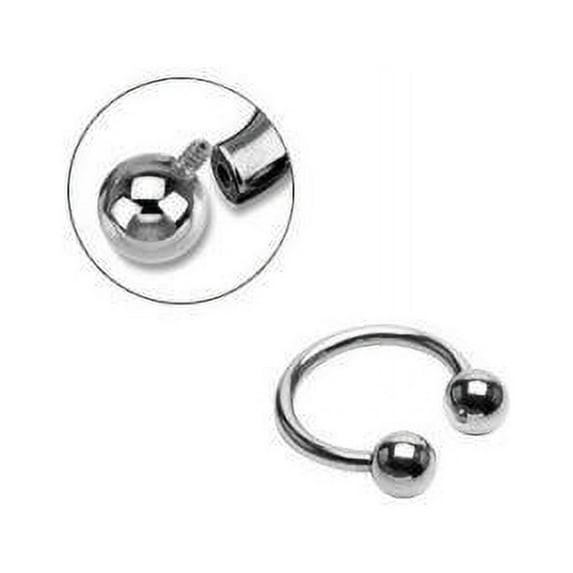 Internally Threaded circular barbell Horseshoe Ring Surgical Steel