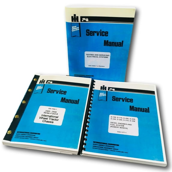 International 2400 2500 Series A & B Diesel Wheel Tractor Service Manual Ovhl