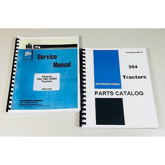 International 354 Tractor Chassis Service Repair Shop Manual Parts Catalog Set