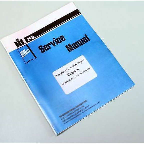 International 3616 H30A H30B H30Bf Loader Tractor Engine Service Overhaul Manual