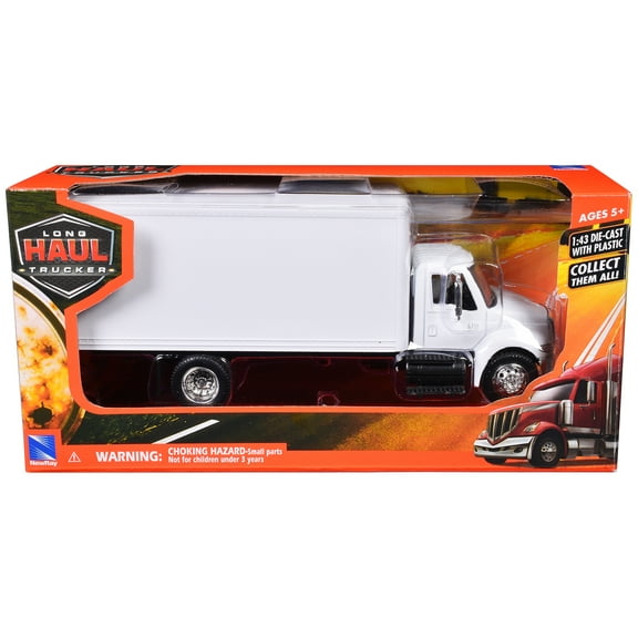 International 4200 Box Truck White "Long Haul Truckers" Series 1/43 Diecast Model by New Ray