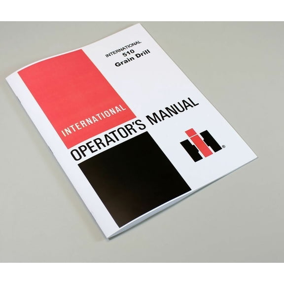 International 510 Grain Drill Planter Owners Operators Manual Settings Chart