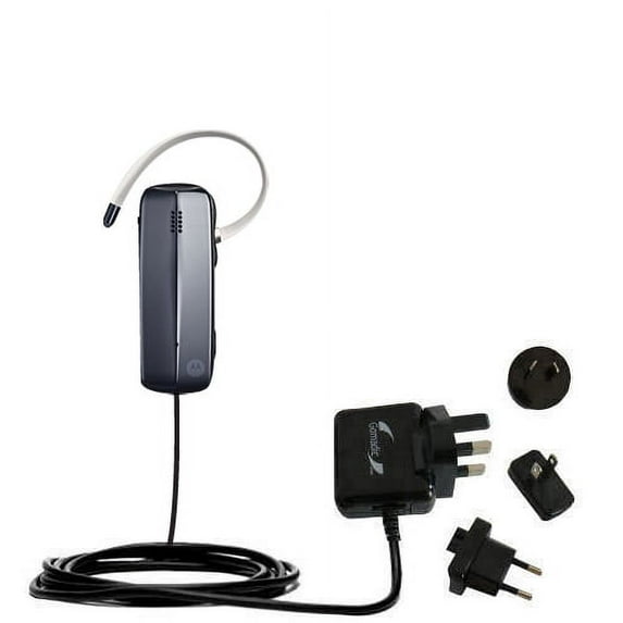 International AC Home Wall Charger suitable for the Motorola FINITI - 10W Charge supports wall outlets and voltages worldwide - Uses Gomadic Brand Tip