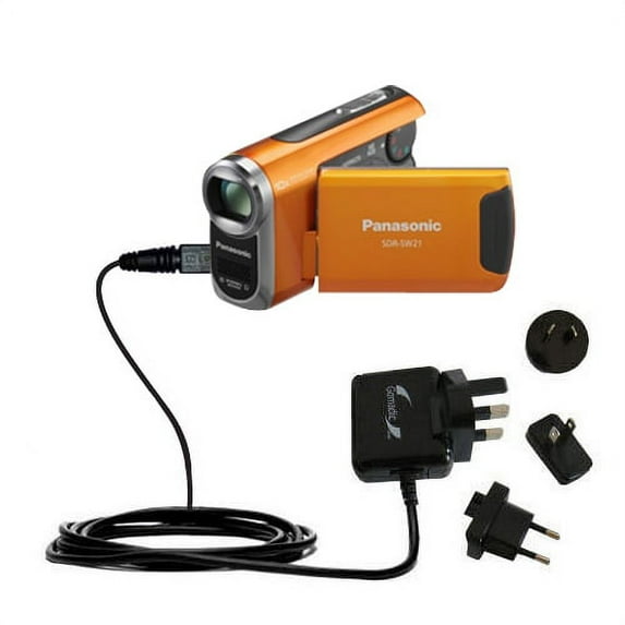 International AC Home Wall Charger suitable for the Panasonic SDR-SW21 Video Camera - 10W Charge supports wall outlets and voltages worldwide - Uses G