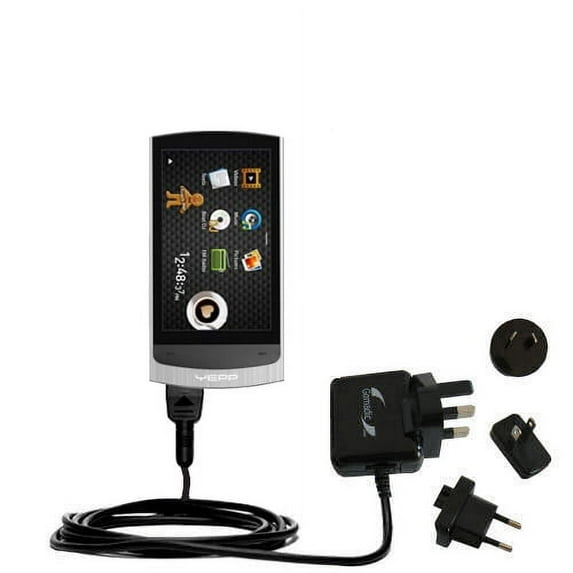 International AC Home Wall Charger suitable for the Samsung YP-R1 Digital Media Player - 10W Charge supports wall outlets and voltages worldwide - Use