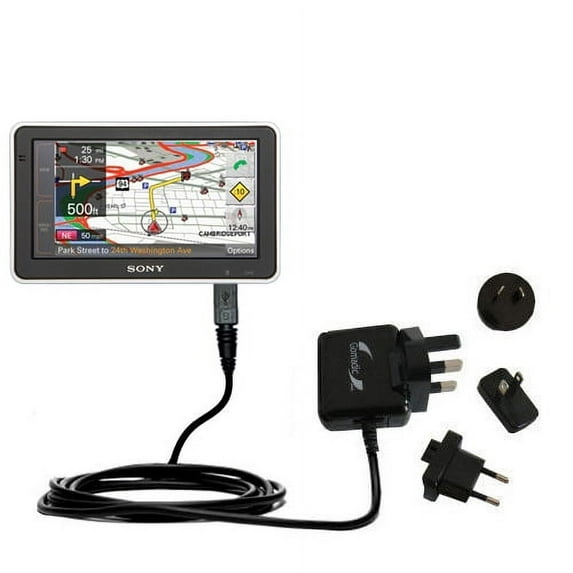 International AC Home Wall Charger suitable for the Sony Nav-U NV-U83T - 10W Charge supports wall outlets and voltages worldwide - Uses Gomadic Brand