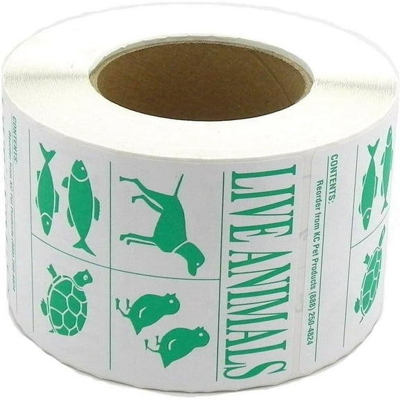 International AIR Transport Live Animal Species Labels - ROLL 500