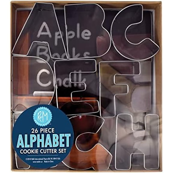 International Alphabet 3" Cookie Cutters, 26-Piece Set in Gift Box