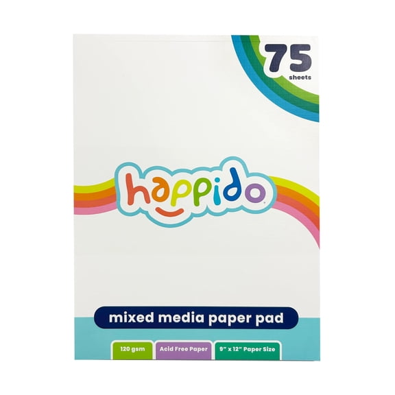 International Arrivals Happido Sketch Pad with 75 Pieces of Paper 9x12" 120 GSM