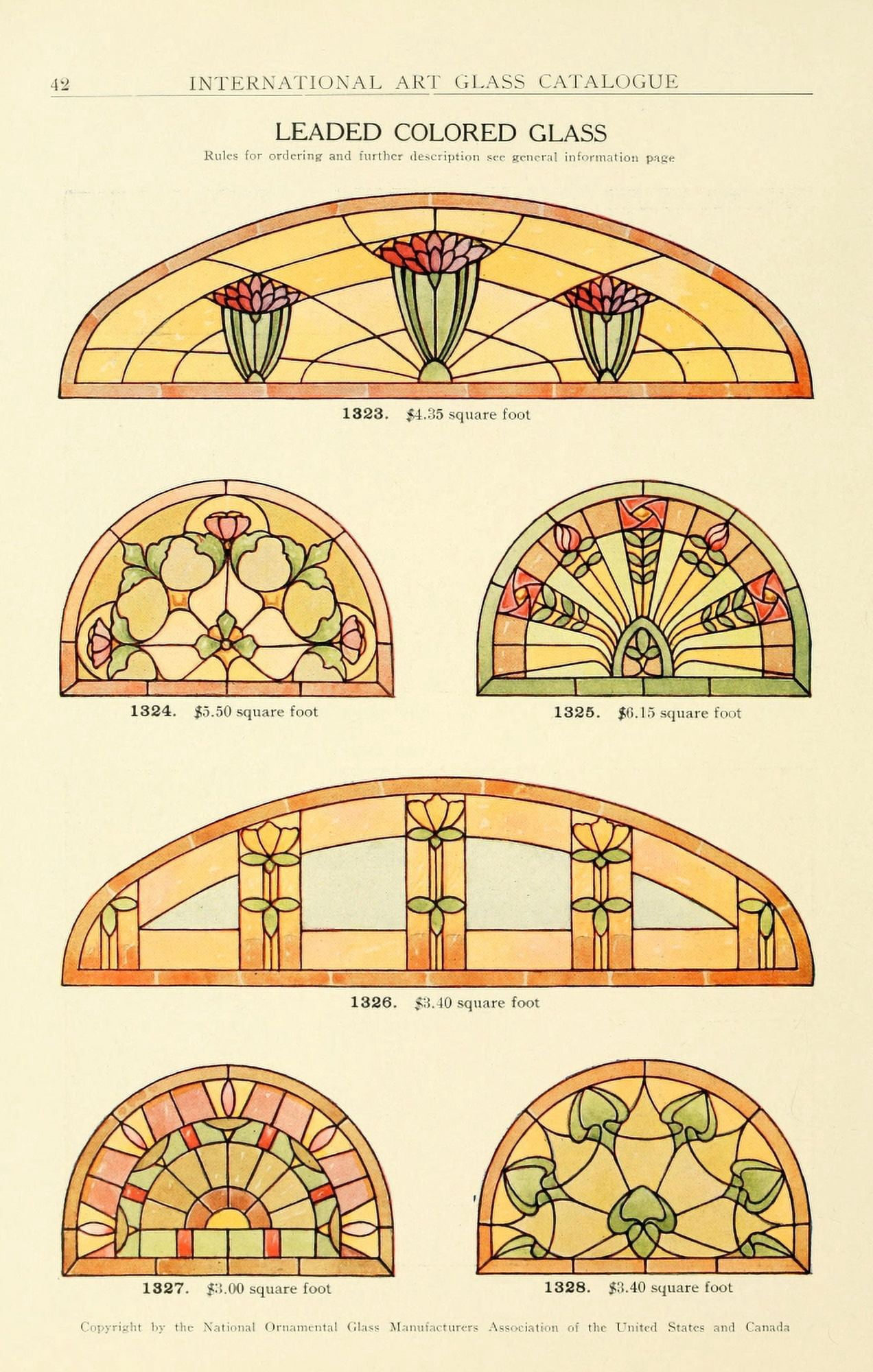 International Art Glass 1914 10 Canvas Art -  (24 x 36)