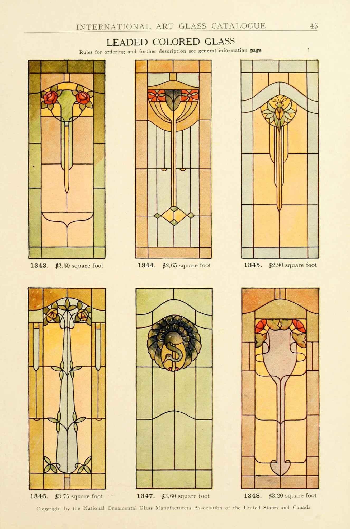 International Art Glass 1914 13 Canvas Art -  (18 x 24)