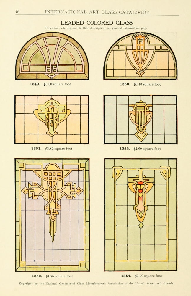 International Art Glass 1914 14 Canvas Art - (24 x 36)