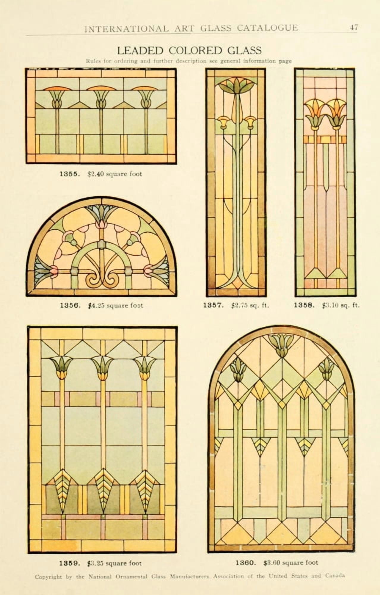 International Art Glass 1914 15 Canvas Art - (24 x 36)