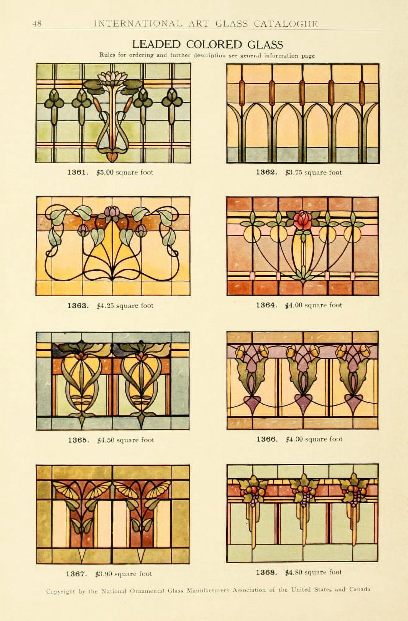 International Art Glass 1914 16 Canvas Art -  (18 x 24)