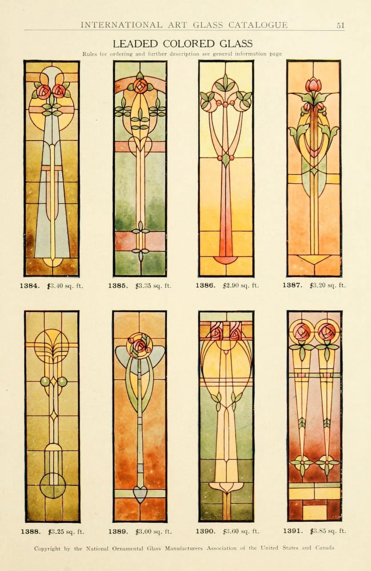 International Art Glass 1914 19 Canvas Art -  (18 x 24)