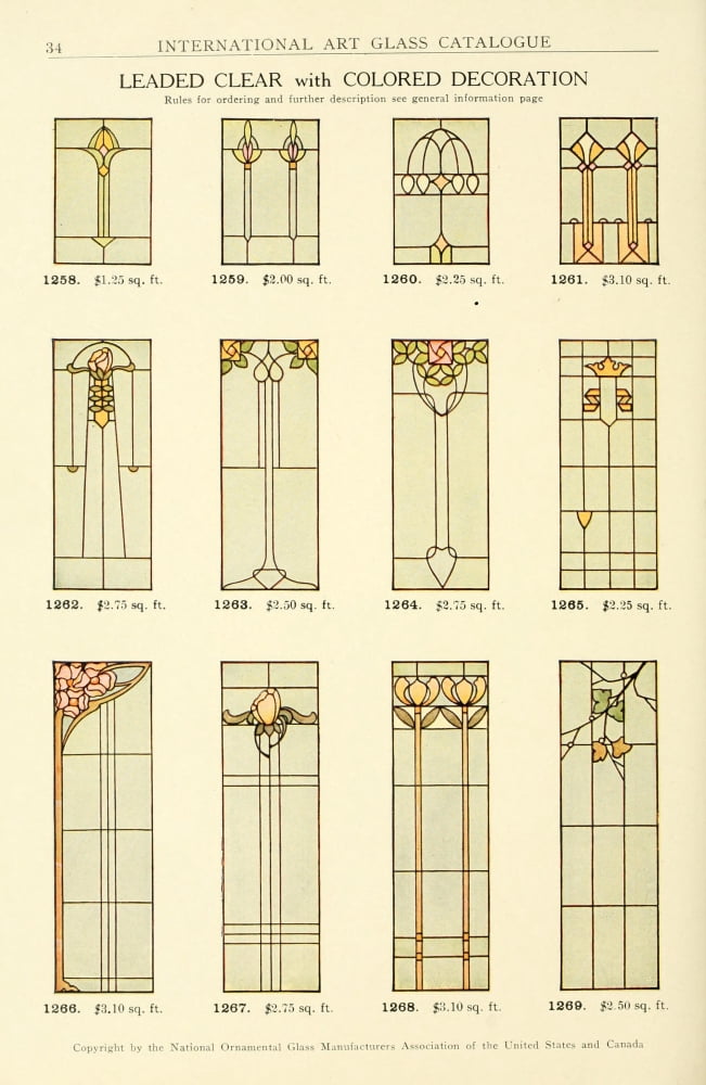 International Art Glass 1914 2 Canvas Art - (18 x 24)