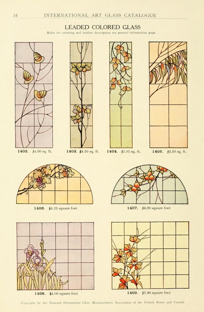 International Art Glass 1914 22 Canvas Art - (18 x 24)