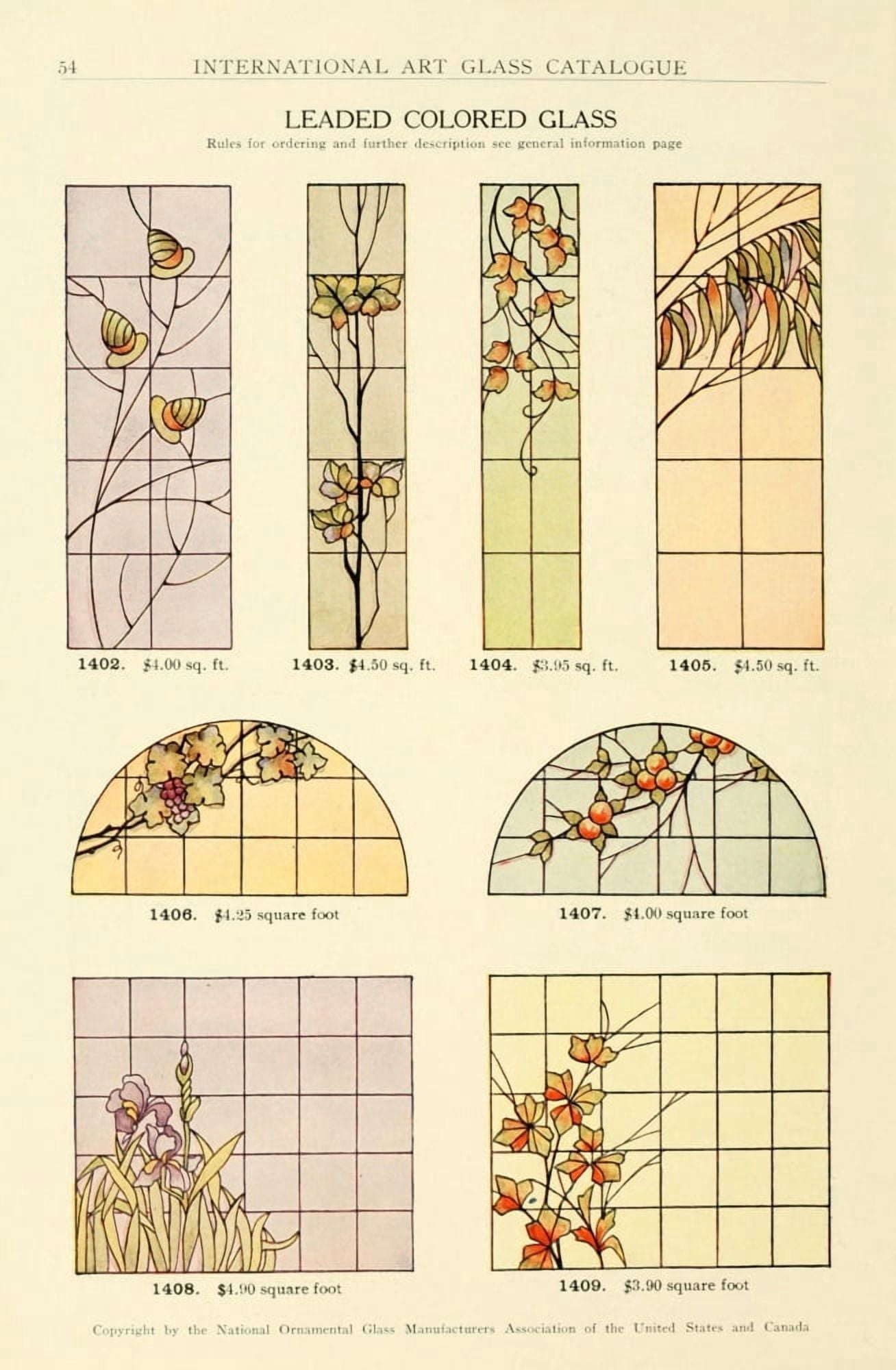 International Art Glass 1914 22 Canvas Art - (24 x 36)