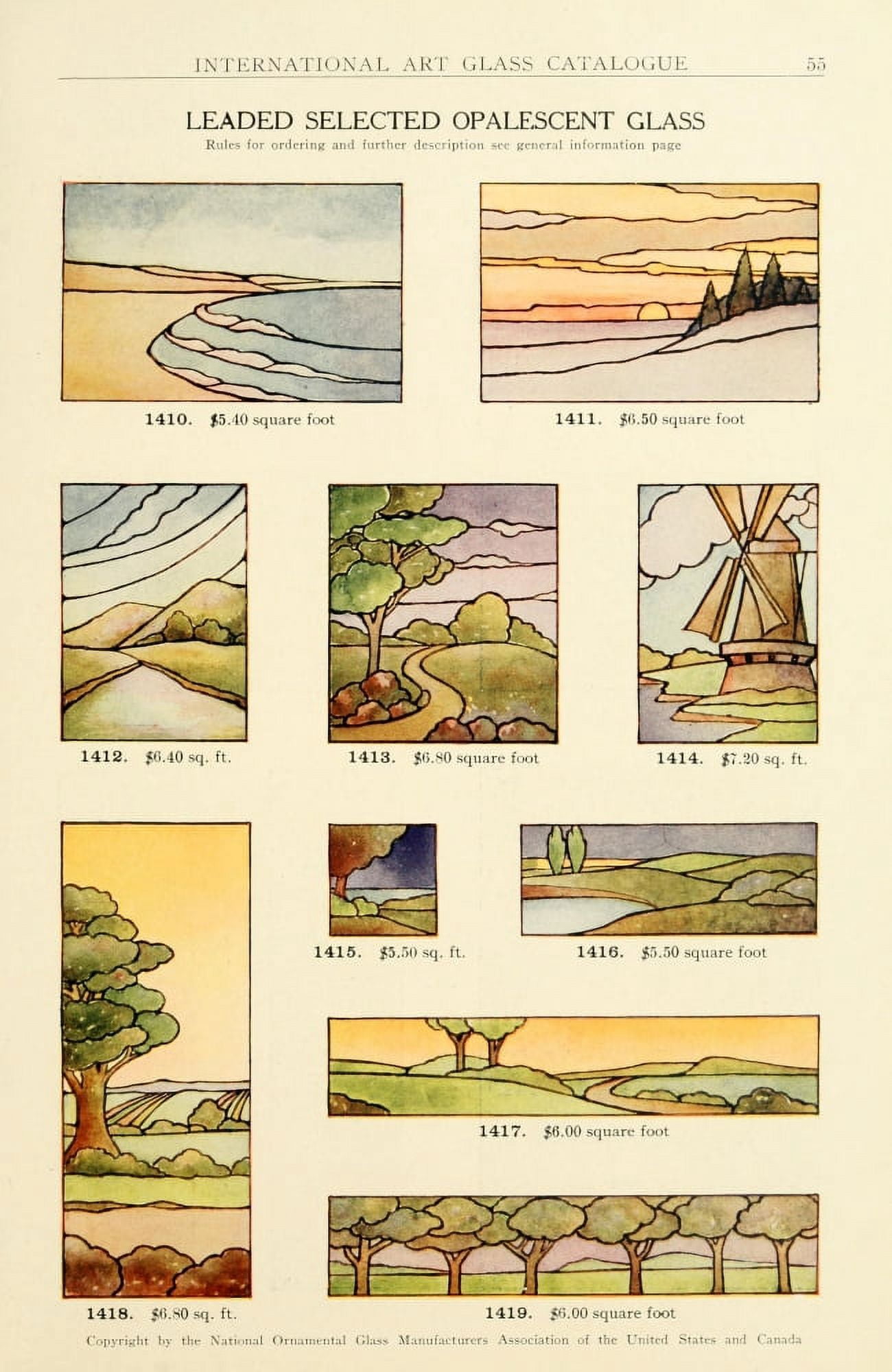 International Art Glass 1914 23 Canvas Art -  (24 x 36)