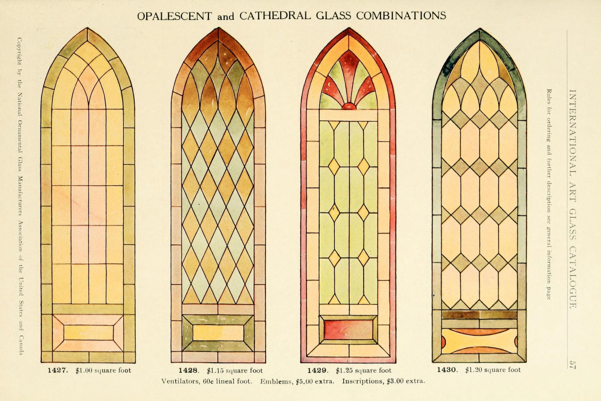 International Art Glass 1914 25 Canvas Art - (18 x 24)