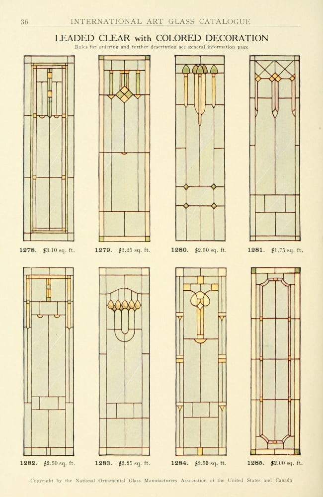 International Art Glass 1914 4 Canvas Art -  (24 x 36)