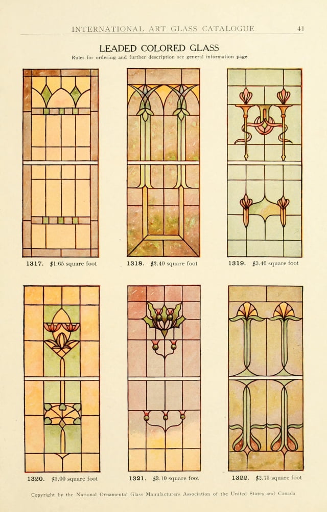International Art Glass 1914 9 Canvas Art - (24 x 36)
