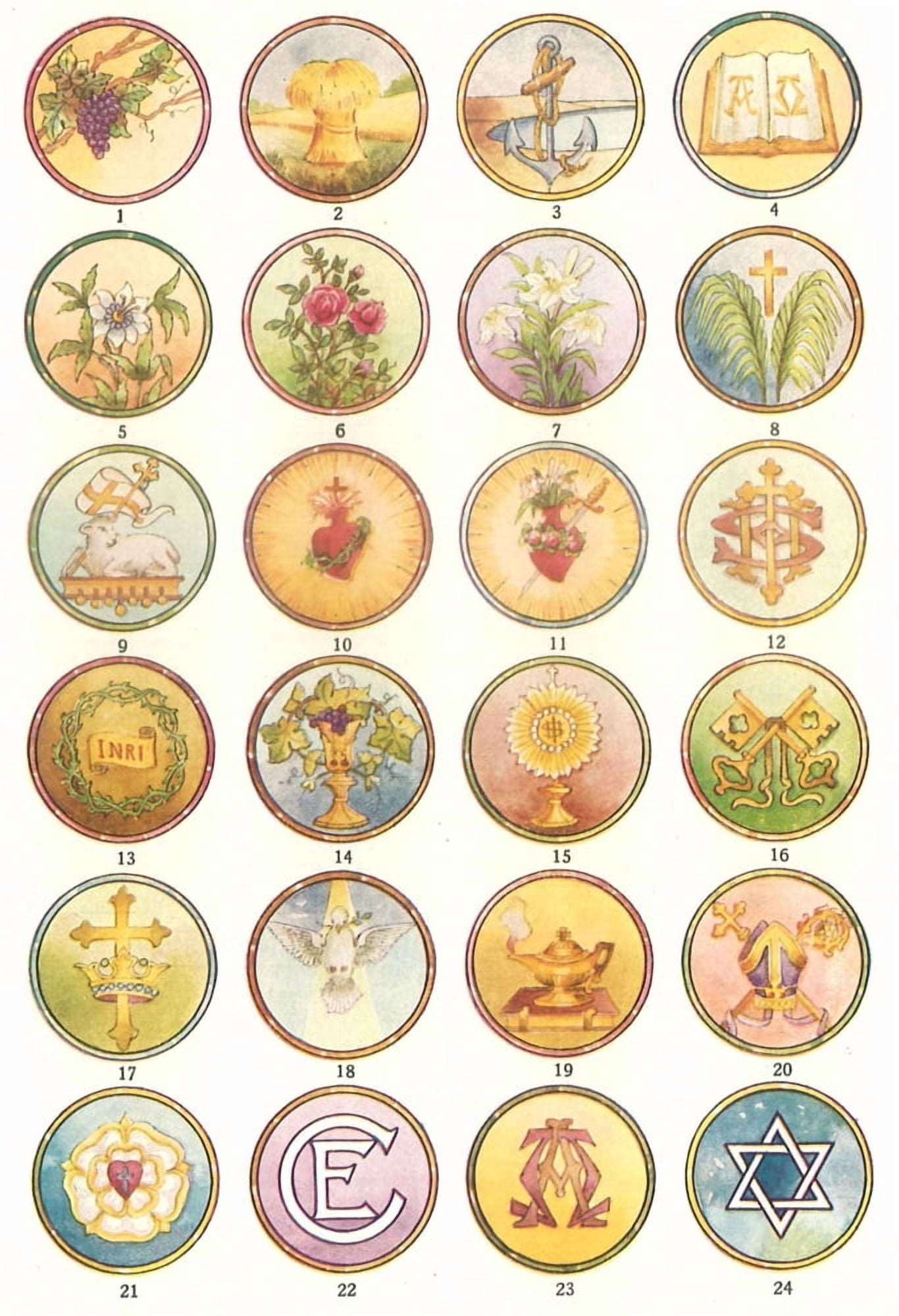 International Art Glass 1914 Assorted emblems Canvas Art - Unknown (18 x 24)