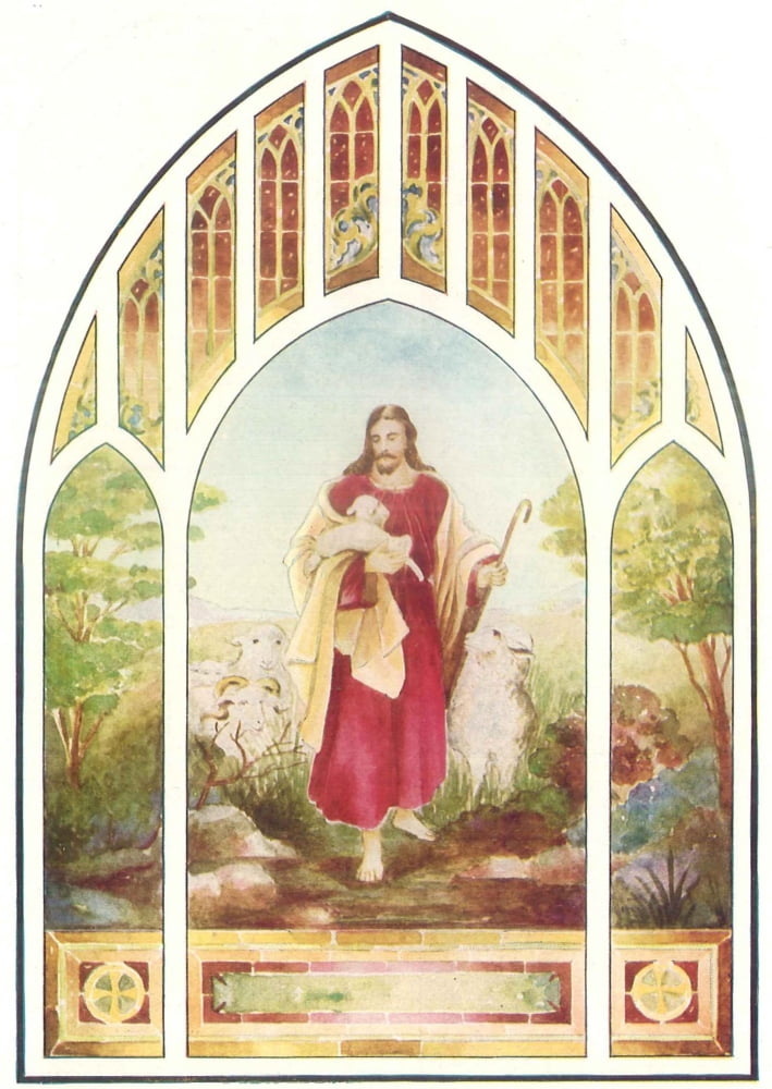 International Art Glass 1914 The Good Shepherd Canvas Art - Unknown (18 x 24)