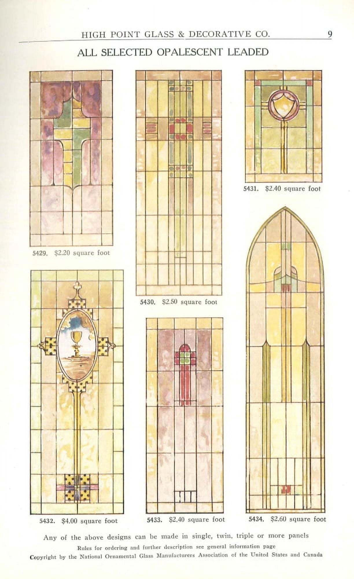 International Art Glass 1924 4 Canvas Art - (18 x 24)