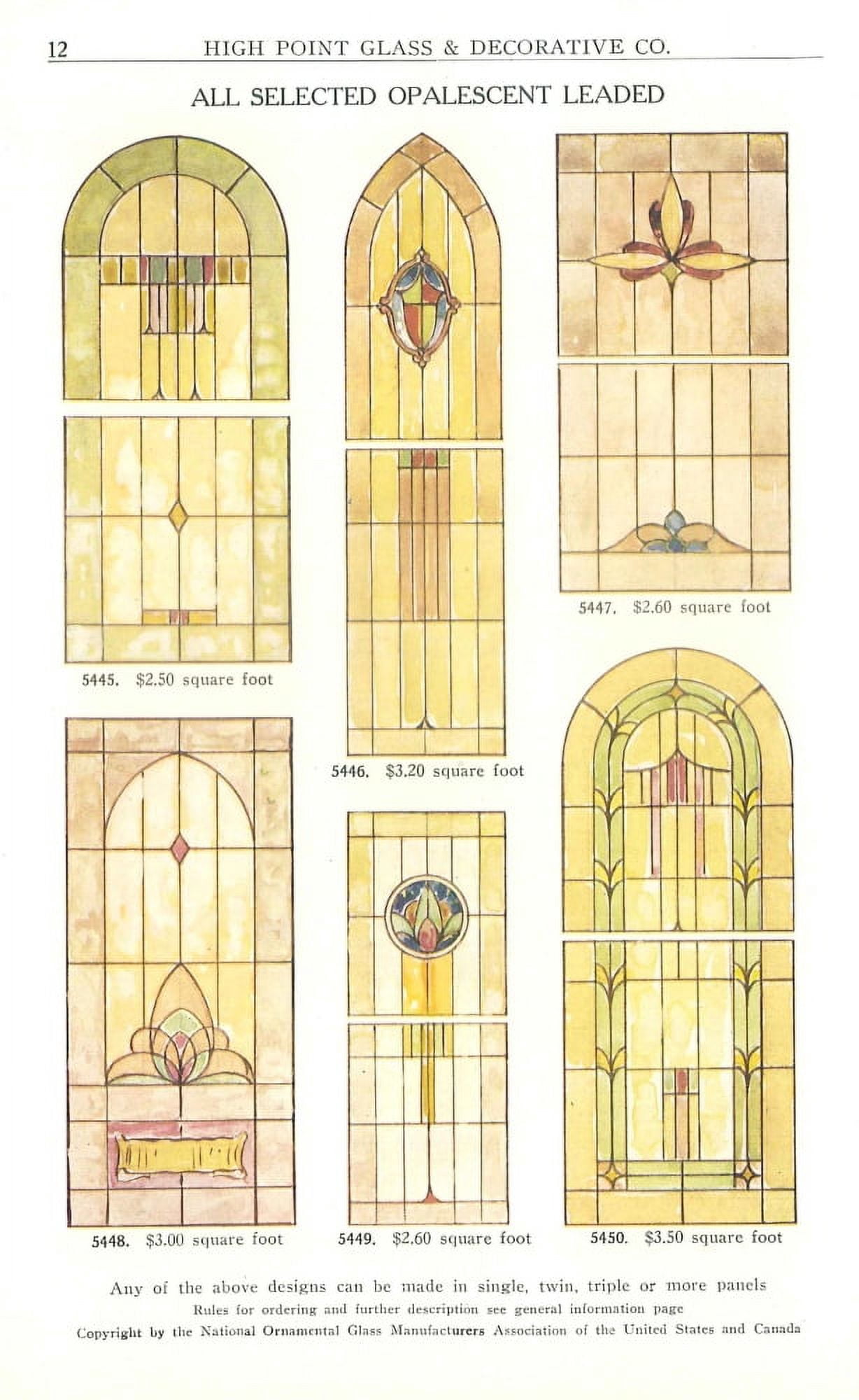 International Art Glass 1924 6 Canvas Art - (24 x 36)