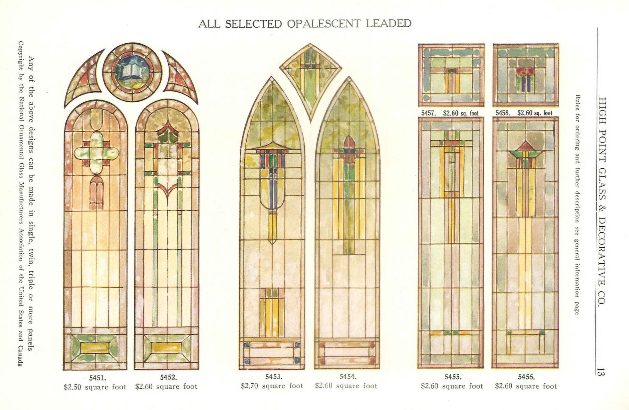 International Art Glass 1924 7 Canvas Art - (24 x 36)