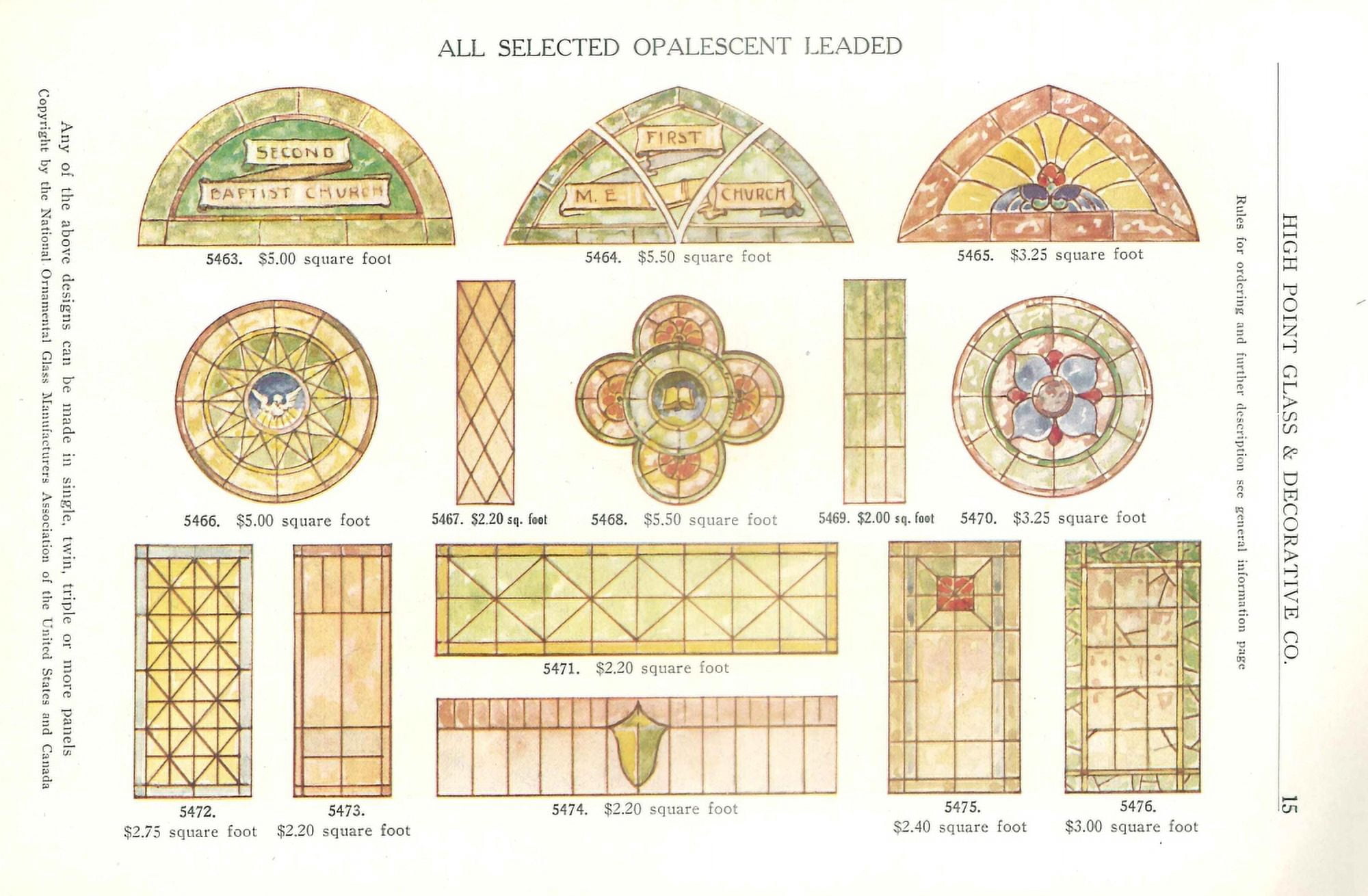 International Art Glass 1924 8 Canvas Art - (24 x 36)