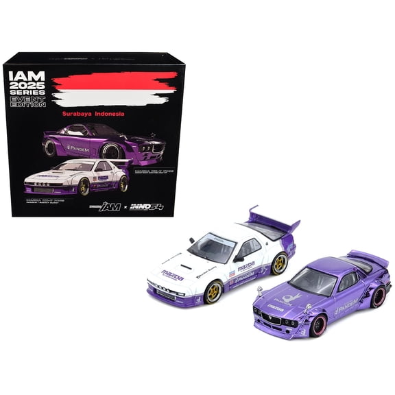 International Automotive Modified (IAM) "2025 Surayaba, Indonesia" Box Set of 2 Pieces 1/64 Diecast Model Cars by Inno Models