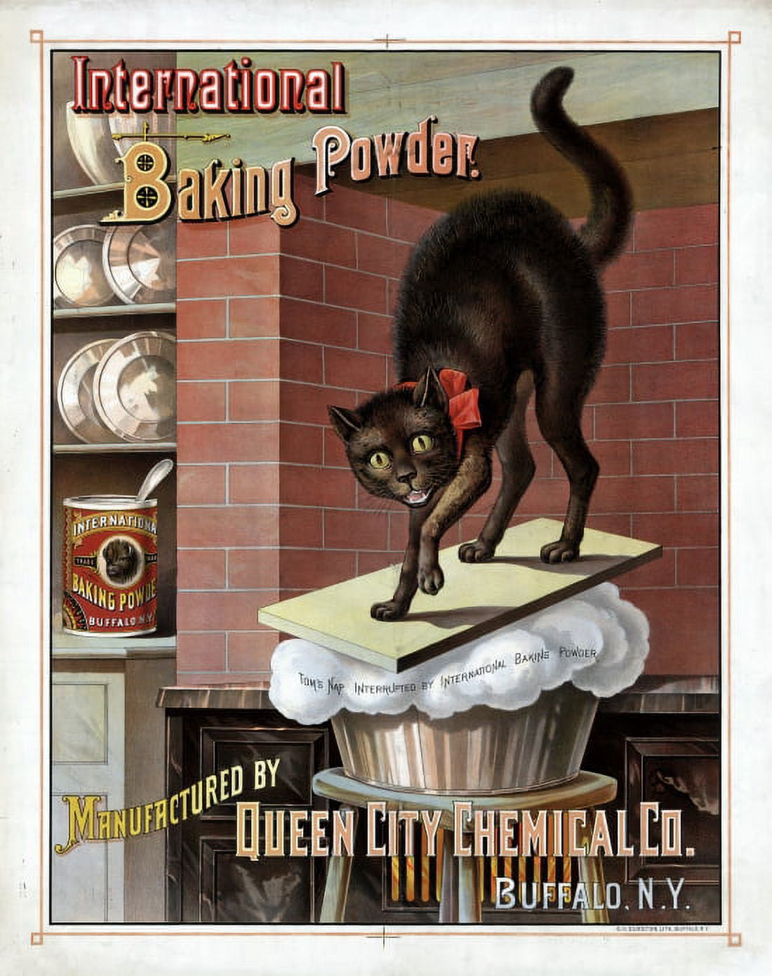 International Baking Powder Queen City Chemical Cat Canvas Art - (18 x 24)
