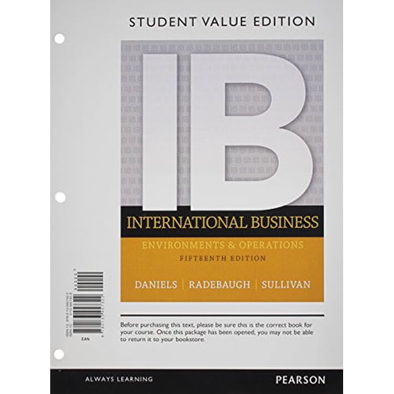 Pre-Owned International Business, Student Value Edition (15th Edition)