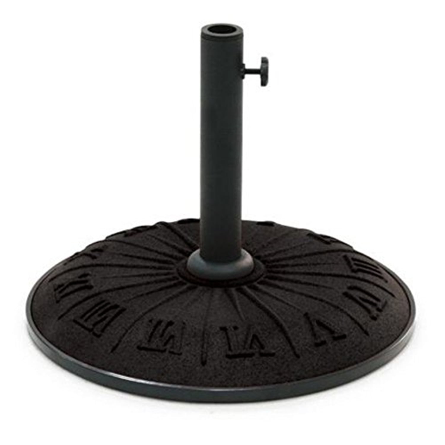 International Caravan Umbrella Stand Resin - Roman Numeral Outdoor Patio Decor-Color:Terra Cotta