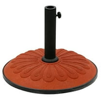 International Caravan 23900-25 and BK Outdoor Resin Sunflower Umbrella Stand Black