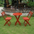 thumbnail image 1 of International Caravan 3 Piece Acacia Outdoor Bistro Sets, Barn Red, 1 of 2