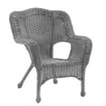 thumbnail image 1 of International Caravan Maui Camelback Resin Wicker/ Steel Frame Outdoor Patio Chair, Weathered Grey, 1 of 2