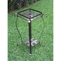 International Caravan 3446-27-HD-BZ Iron Square Plant Stand, Bronze