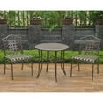 thumbnail image 1 of Mandalay Iron 3 Piece Patio Bistro Set in Matte Brown, 1 of 11